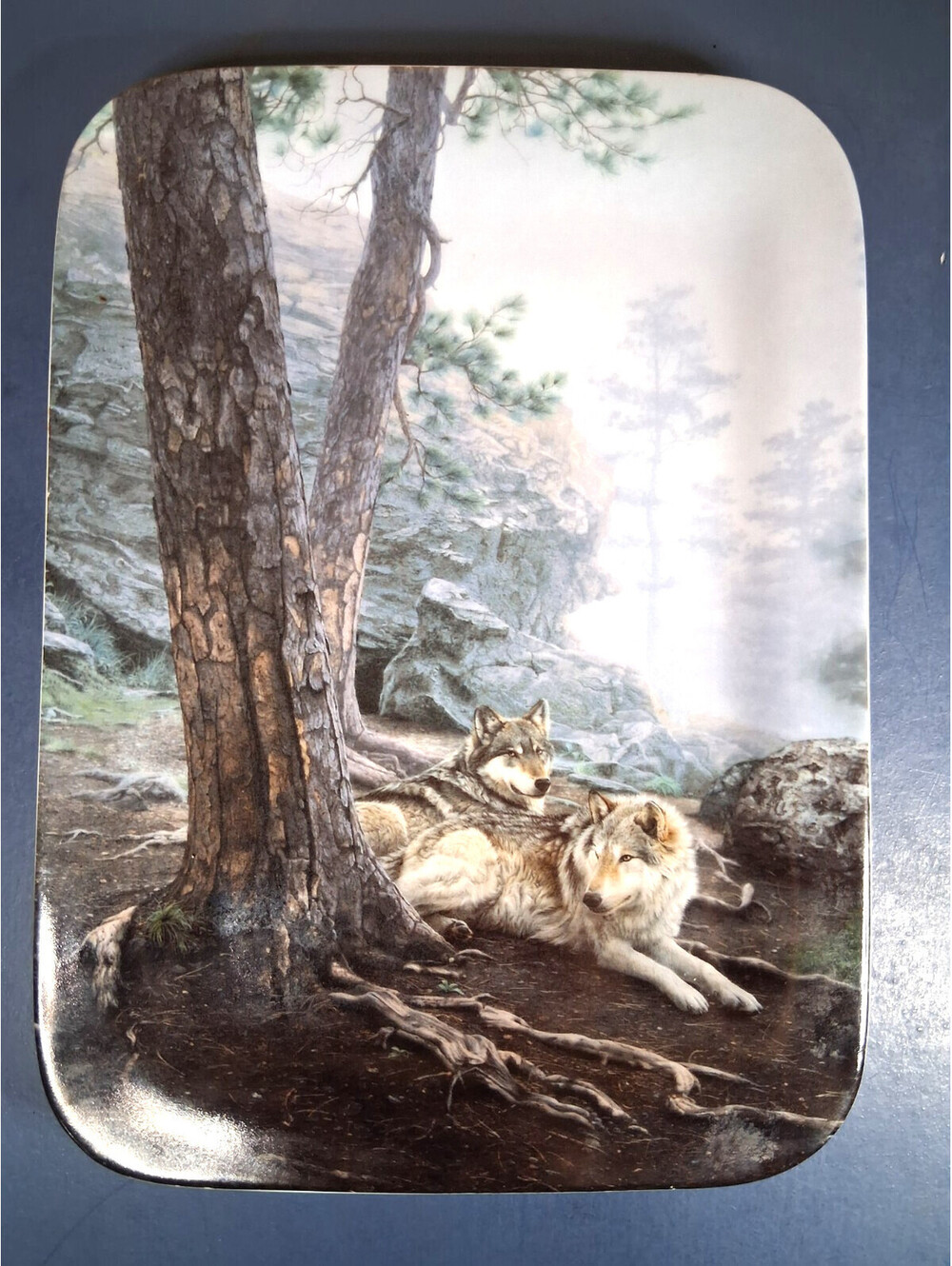 Bradford Exchange The Wolves Lie Low Daniel Smith 1996 Plate No 423B 1st Issue
